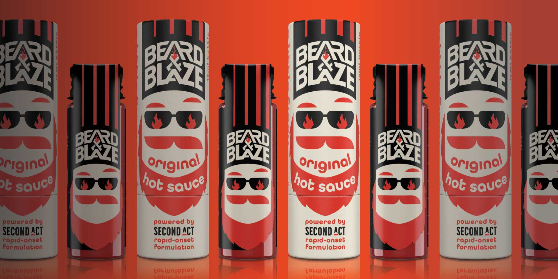 Beard & Blaze cannabis hot sauce packaging